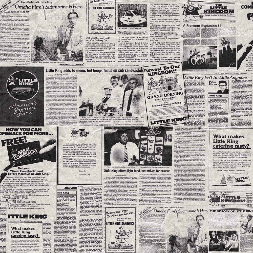 Historical local Omaha Nebraska newspaper clippings featuring Little King history